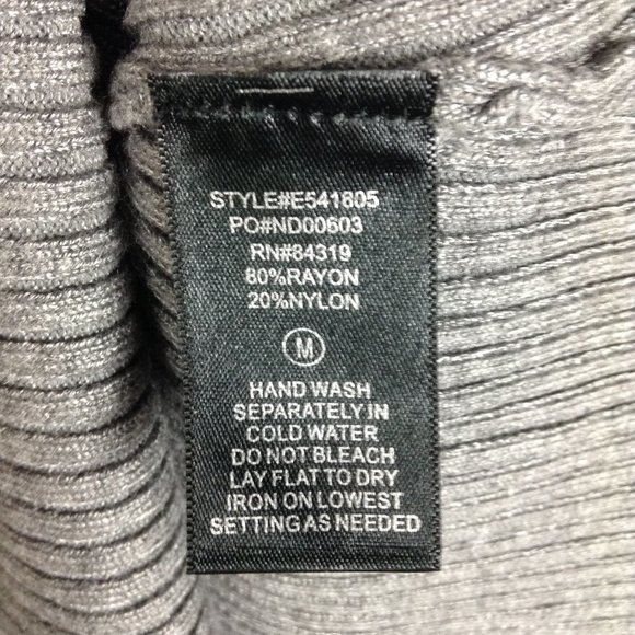 Cyrus Gray Ribbed Cutout Knit Sweater - Picture 5 of 7